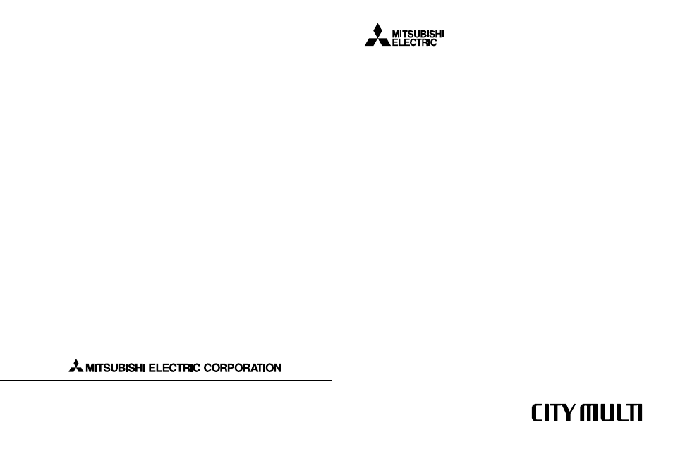 Service handbook, Air conditioners city multi | MITSUBISHI ELECTRIC P500YMF-C User Manual | Page 148 / 148