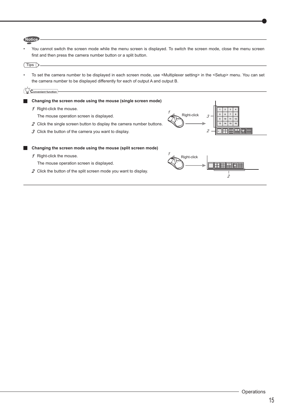 Operations | MITSUBISHI ELECTRIC MITSUBISHI ELECTRIC DX-TL5716U User Manual | Page 19 / 24
