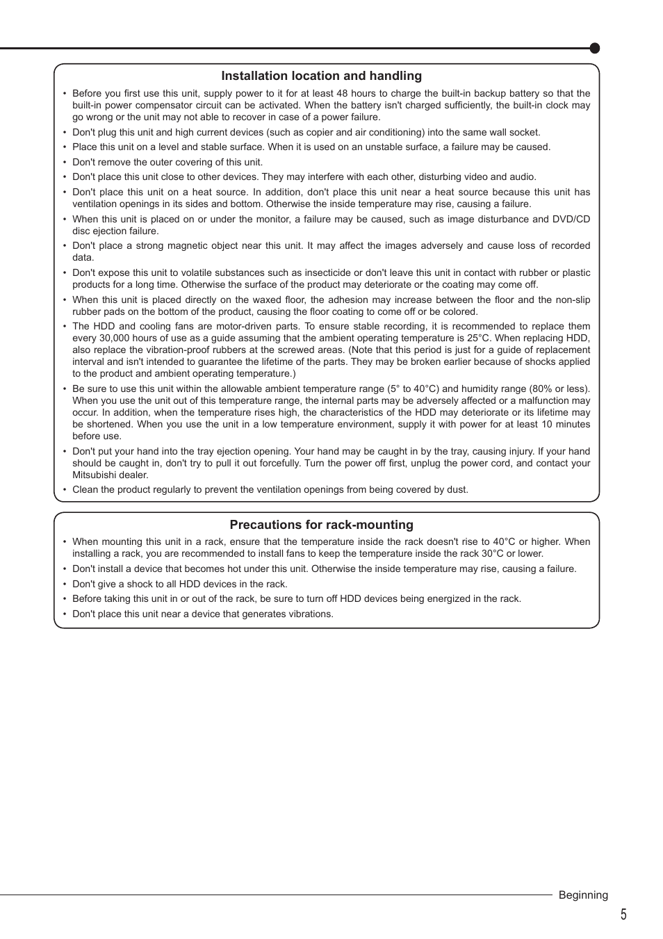 MITSUBISHI ELECTRIC MITSUBISHI ELECTRIC DX-TL5716U User Manual | Page 9 / 24