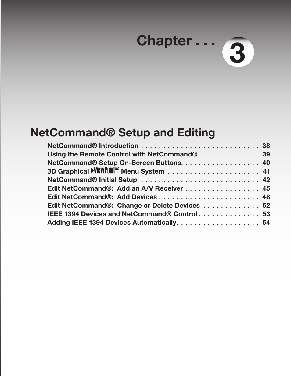 Chapter 3: netcommand® setup and editing, Chapter, Netcommand® setup and editing | MITSUBISHI ELECTRIC WD-62628 User Manual | Page 37 / 124