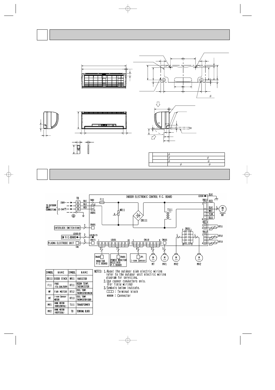 Outlines and dimensions 5, 6wiring diagram | MITSUBISHI ELECTRIC MSZ-FD25VAS User Manual | Page 7 / 40