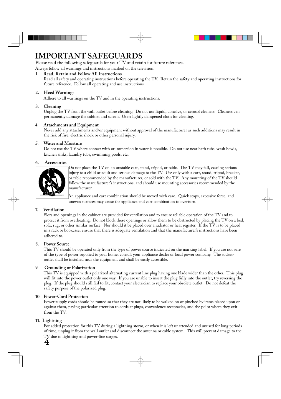 Important safeguards | MITSUBISHI ELECTRIC LT-2220 User Manual | Page 4 / 68