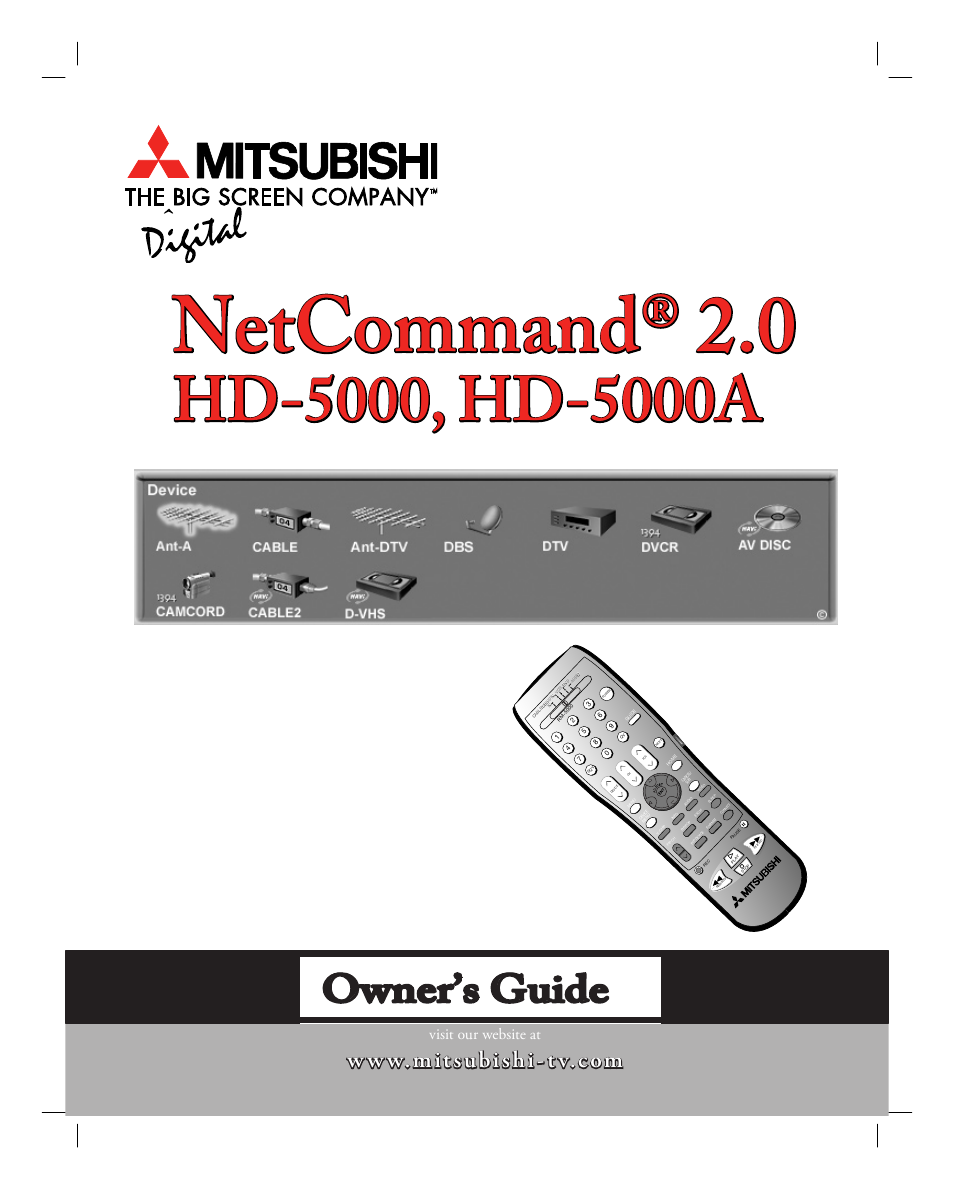 MITSUBISHI ELECTRIC NETCOMMAND 2.0 HD-5000A User Manual | 24 pages