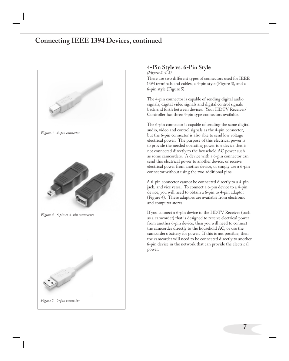 Pin style vs. 6-pin style | MITSUBISHI ELECTRIC NETCOMMAND 2.0 HD-5000A User Manual | Page 7 / 24