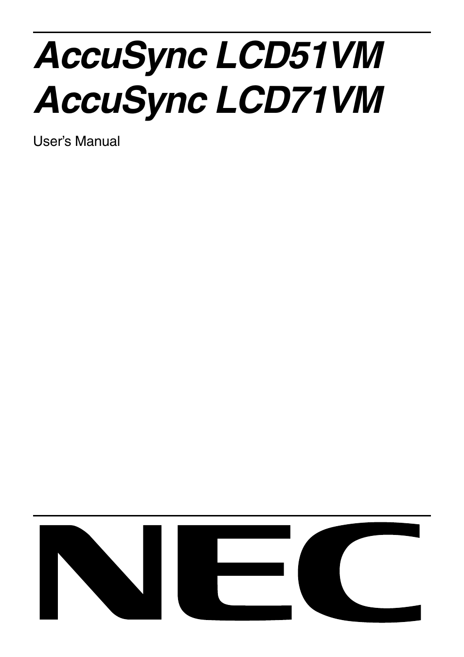 MITSUBISHI ELECTRIC AccuSync LCD71VM User Manual | 16 pages