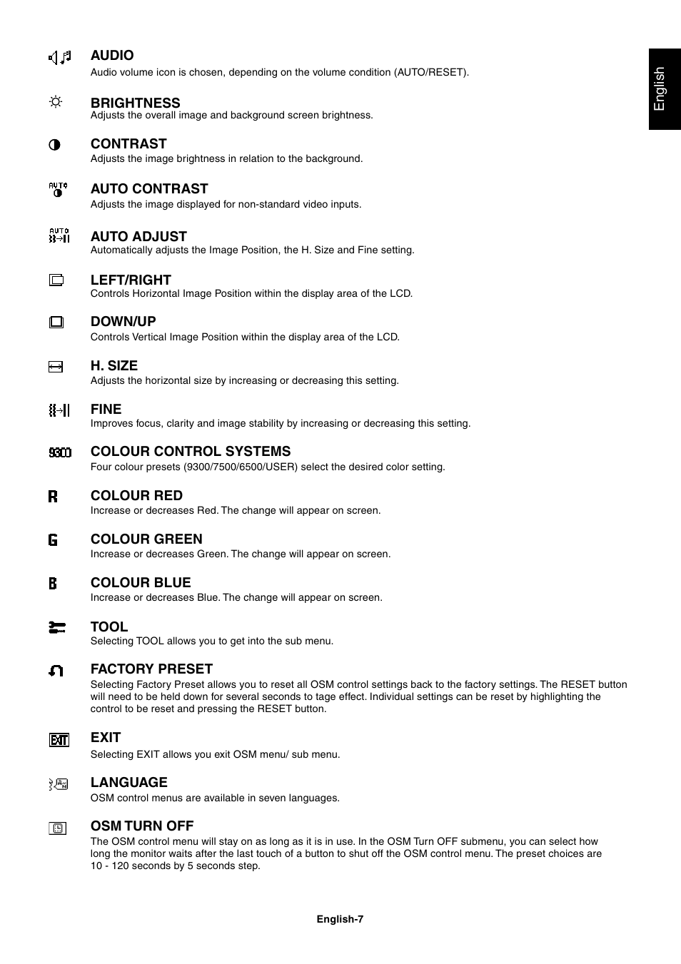 MITSUBISHI ELECTRIC AccuSync LCD71VM User Manual | Page 8 / 16