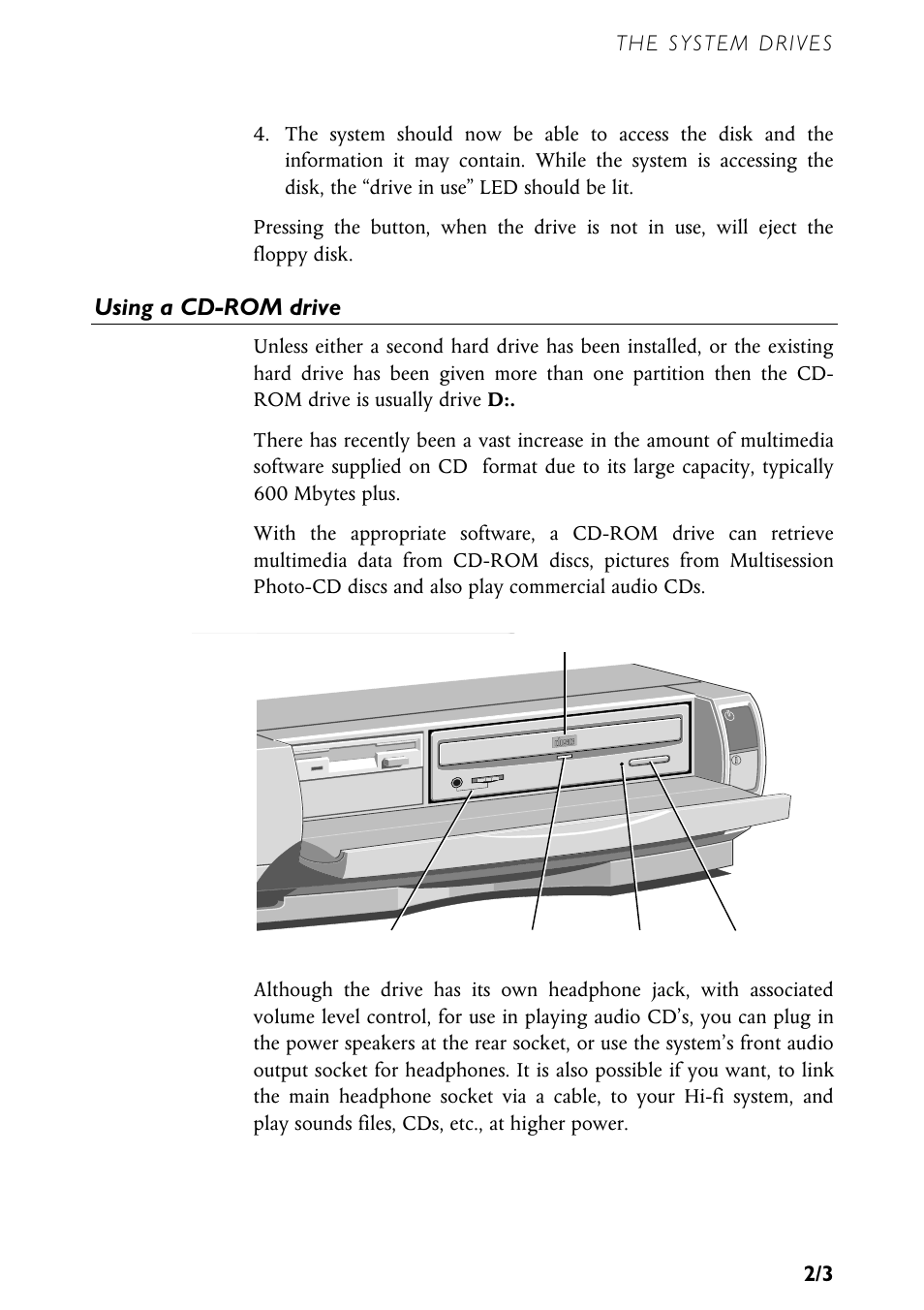 Using a cd-rom drive | MITSUBISHI ELECTRIC MS540 User Manual | Page 17 / 77