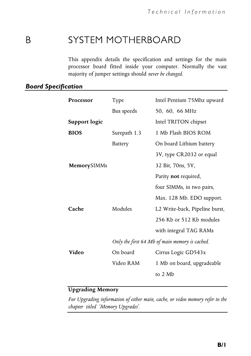 Bsystem motherboard | MITSUBISHI ELECTRIC MS540 User Manual | Page 57 / 77