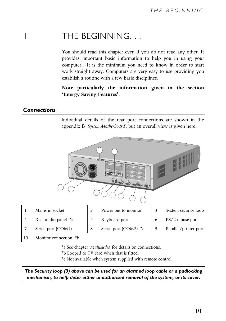 1the beginning, Connections | MITSUBISHI ELECTRIC MS540 User Manual | Page 6 / 77