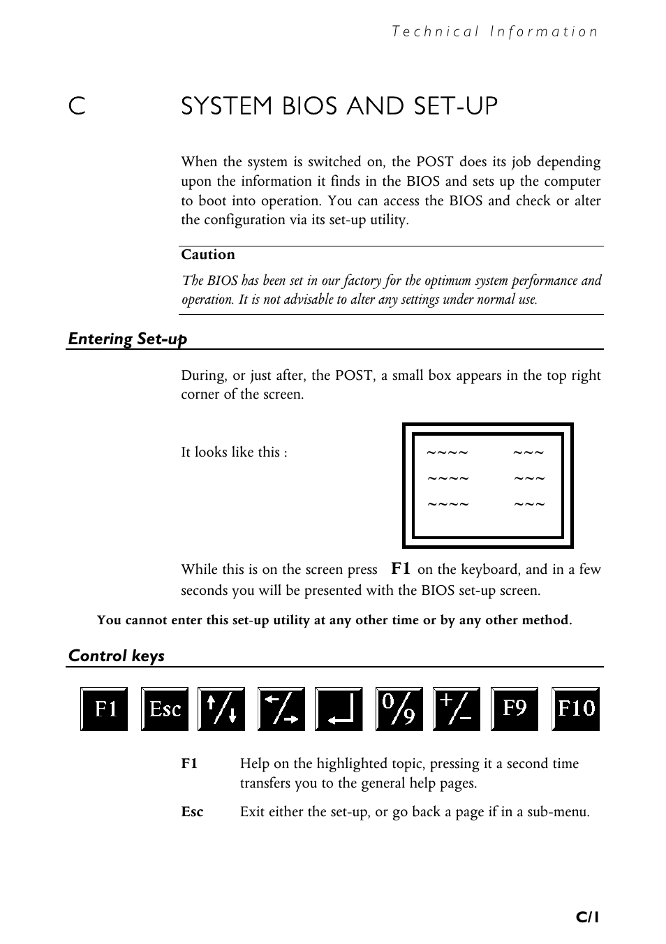 Csystem bios and set-up | MITSUBISHI ELECTRIC MS540 User Manual | Page 66 / 77