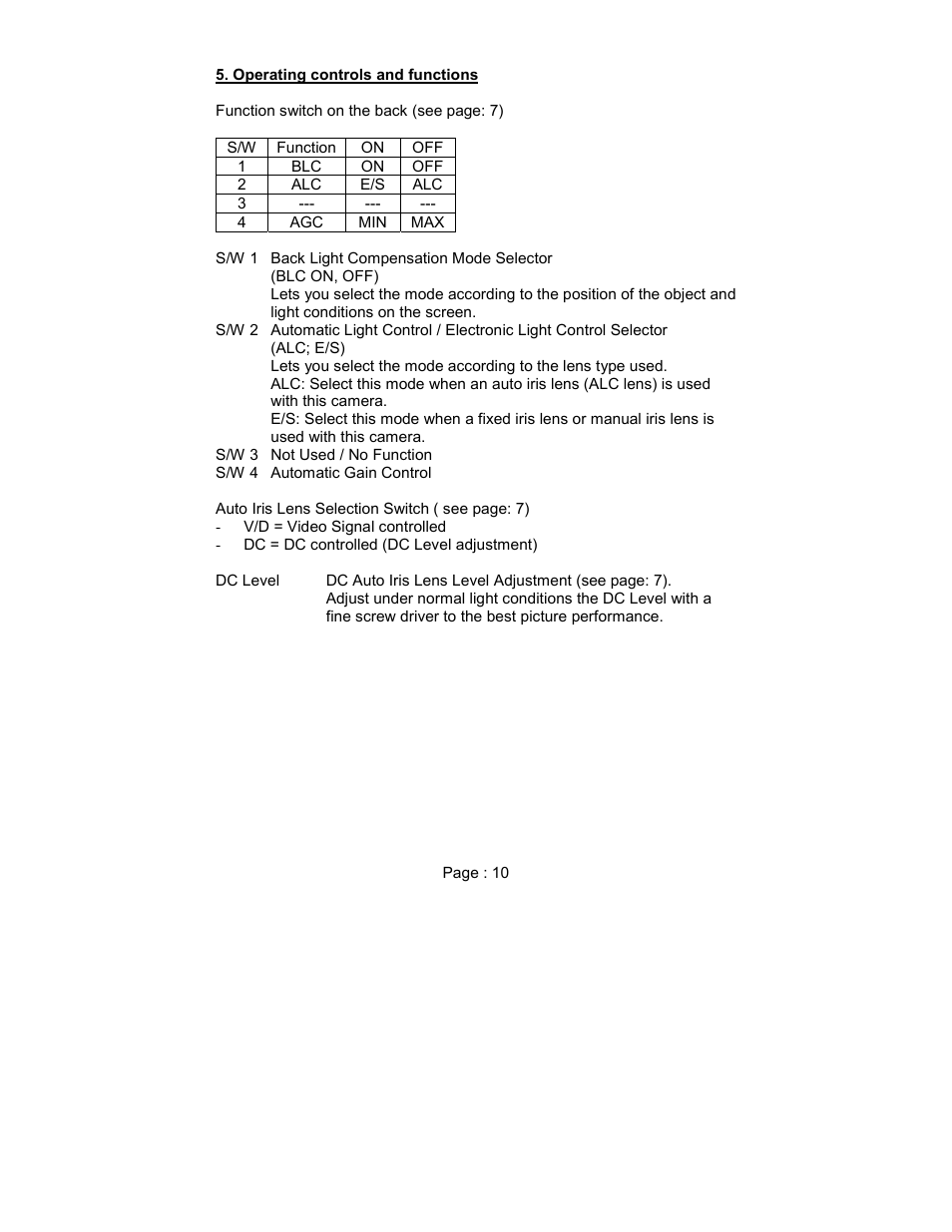 MITSUBISHI ELECTRIC BDC4803H User Manual | Page 10 / 12