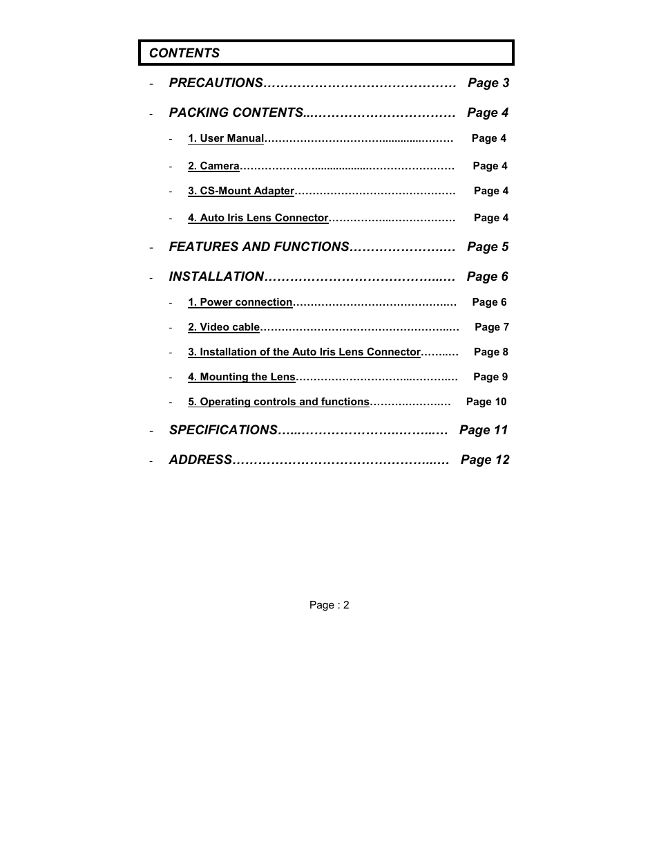 MITSUBISHI ELECTRIC BDC4803H User Manual | Page 2 / 12