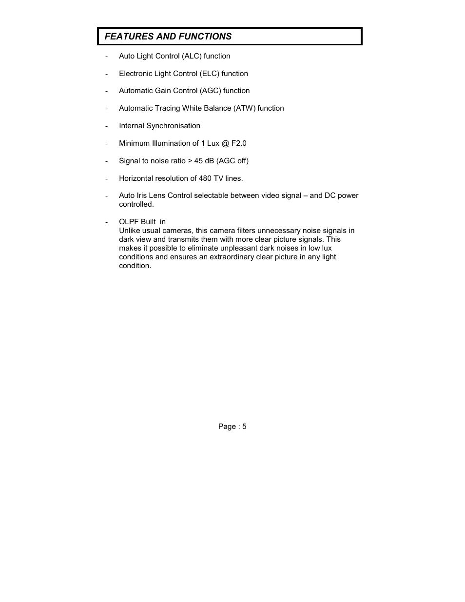 MITSUBISHI ELECTRIC BDC4803H User Manual | Page 5 / 12