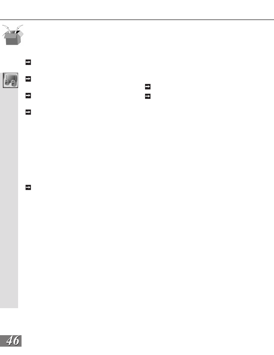 A/v setting descriptions: audio | MITSUBISHI ELECTRIC WS-65908 User Manual | Page 46 / 68