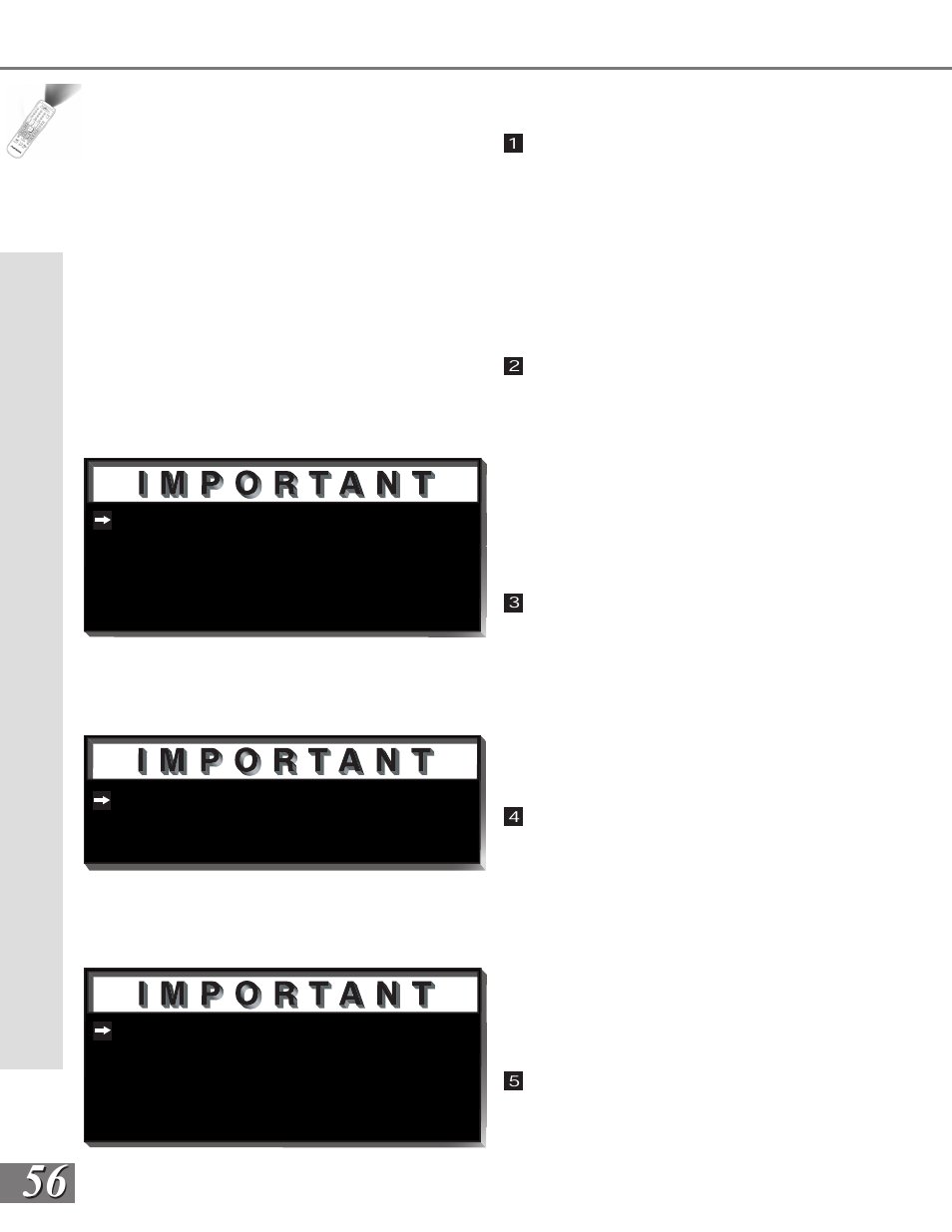 Remote control functions: display formats | MITSUBISHI ELECTRIC WS-65908 User Manual | Page 56 / 68