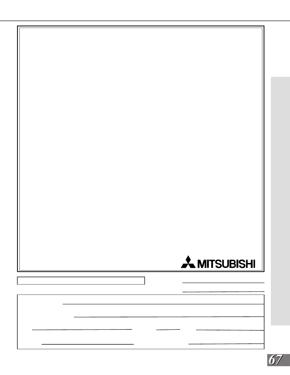 MITSUBISHI ELECTRIC WS-65908 User Manual | Page 67 / 68