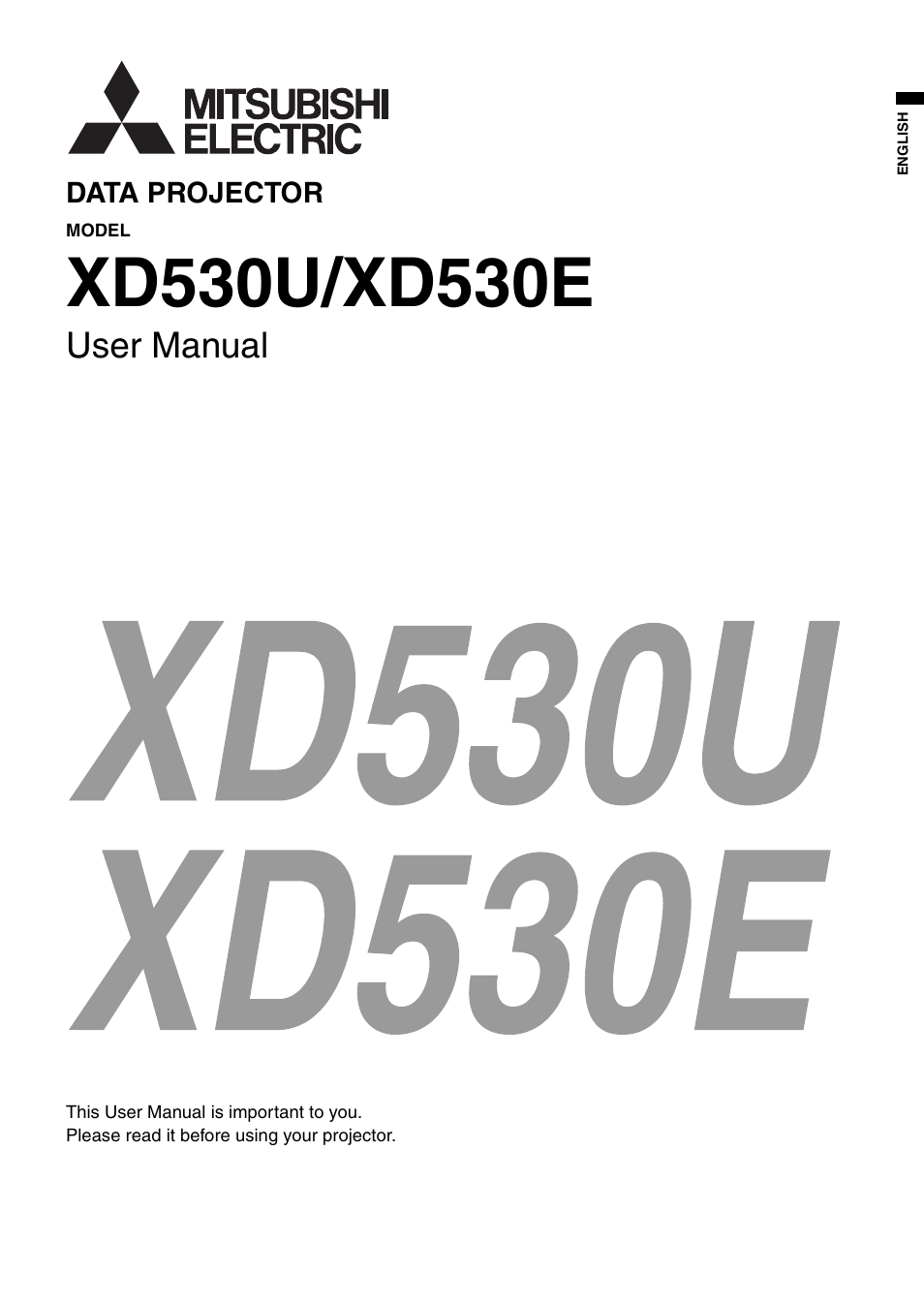MITSUBISHI ELECTRIC XD530U User Manual | 50 pages