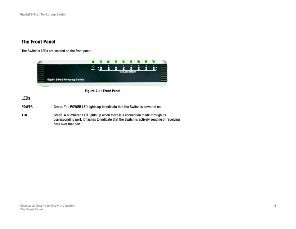 Chapter 2: getting to know the switch | MITSUBISHI ELECTRIC EG008W User Manual | Page 7 / 25
