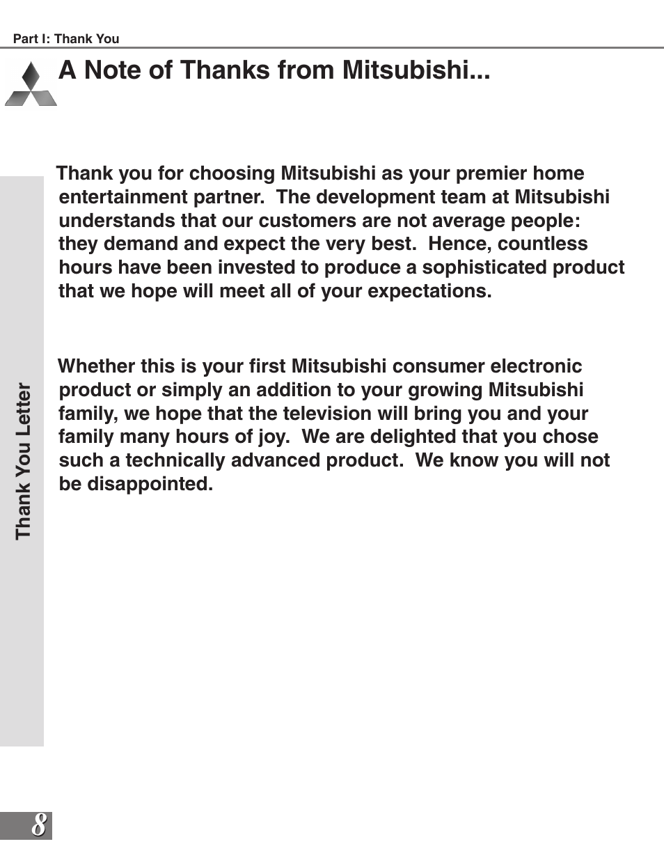 MITSUBISHI ELECTRIC WS-55819 User Manual | Page 8 / 72