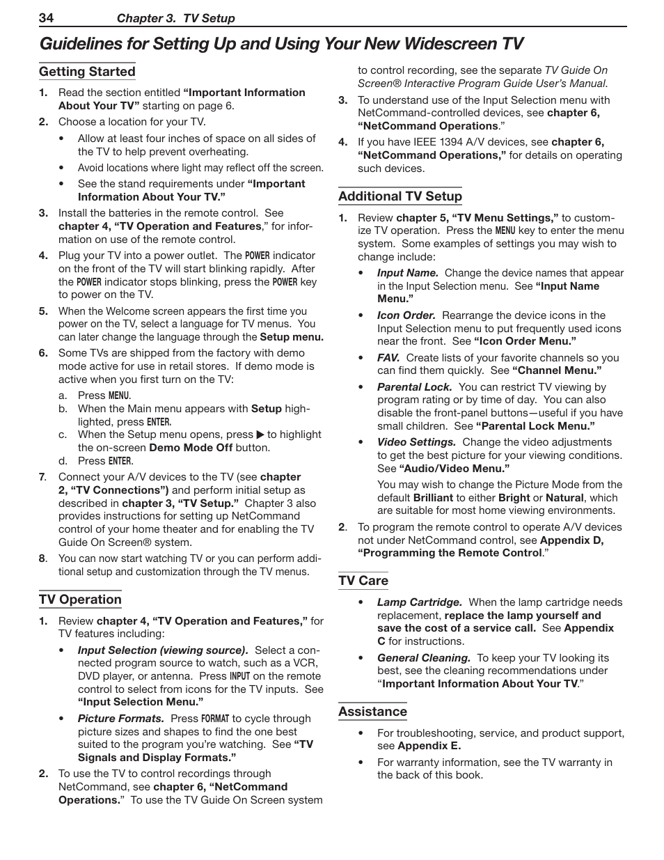 MITSUBISHI ELECTRIC WD-57732 User Manual | Page 34 / 124