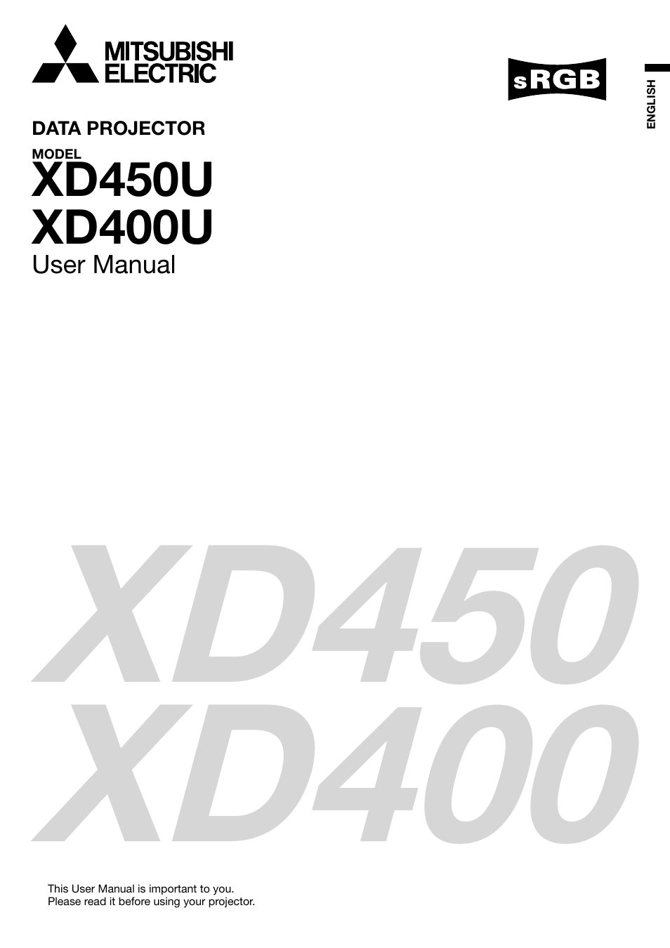 MITSUBISHI ELECTRIC XD450U User Manual | 34 pages