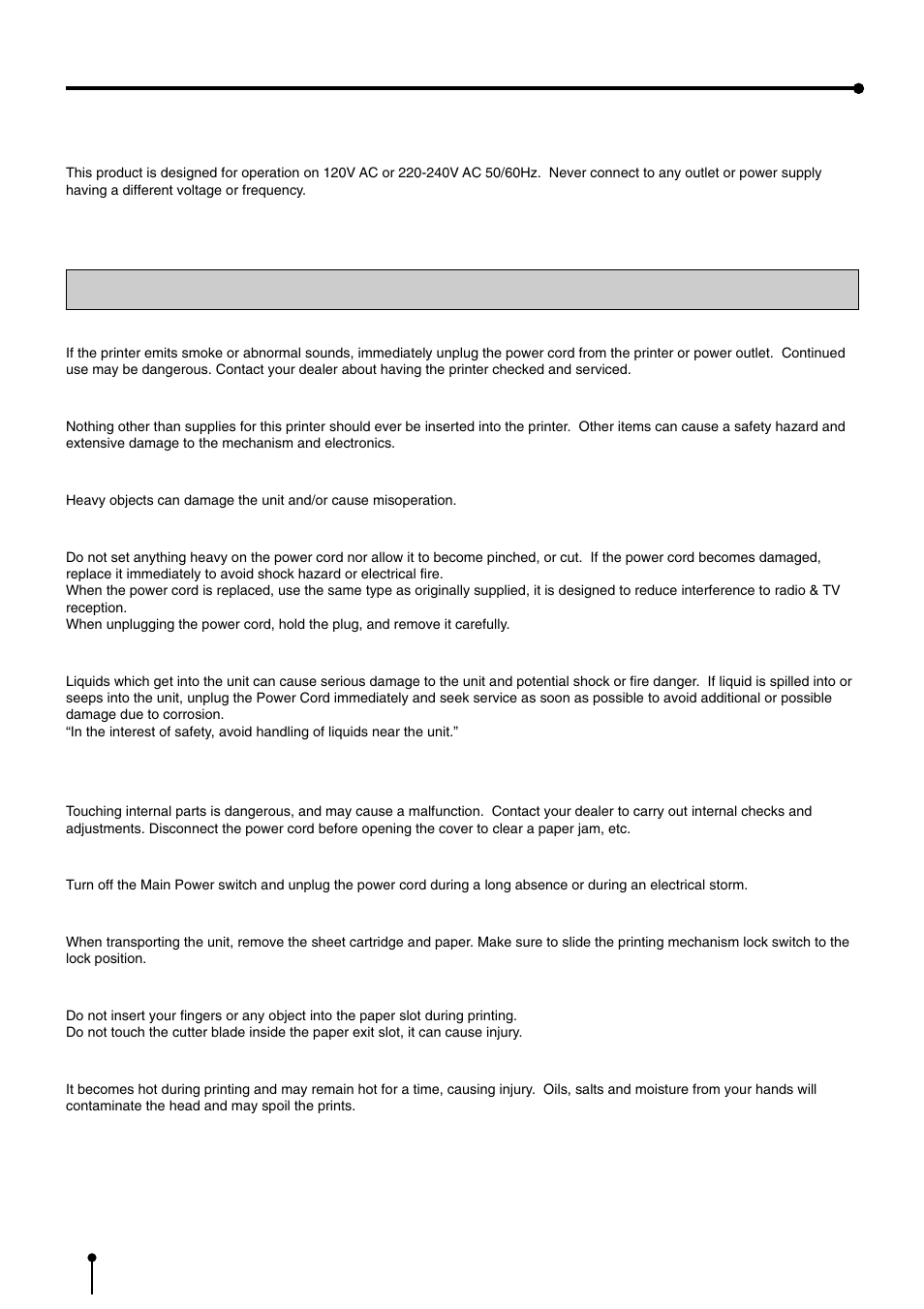 Safety precautions, Protective measures | MITSUBISHI ELECTRIC CP900DW User Manual | Page 5 / 25