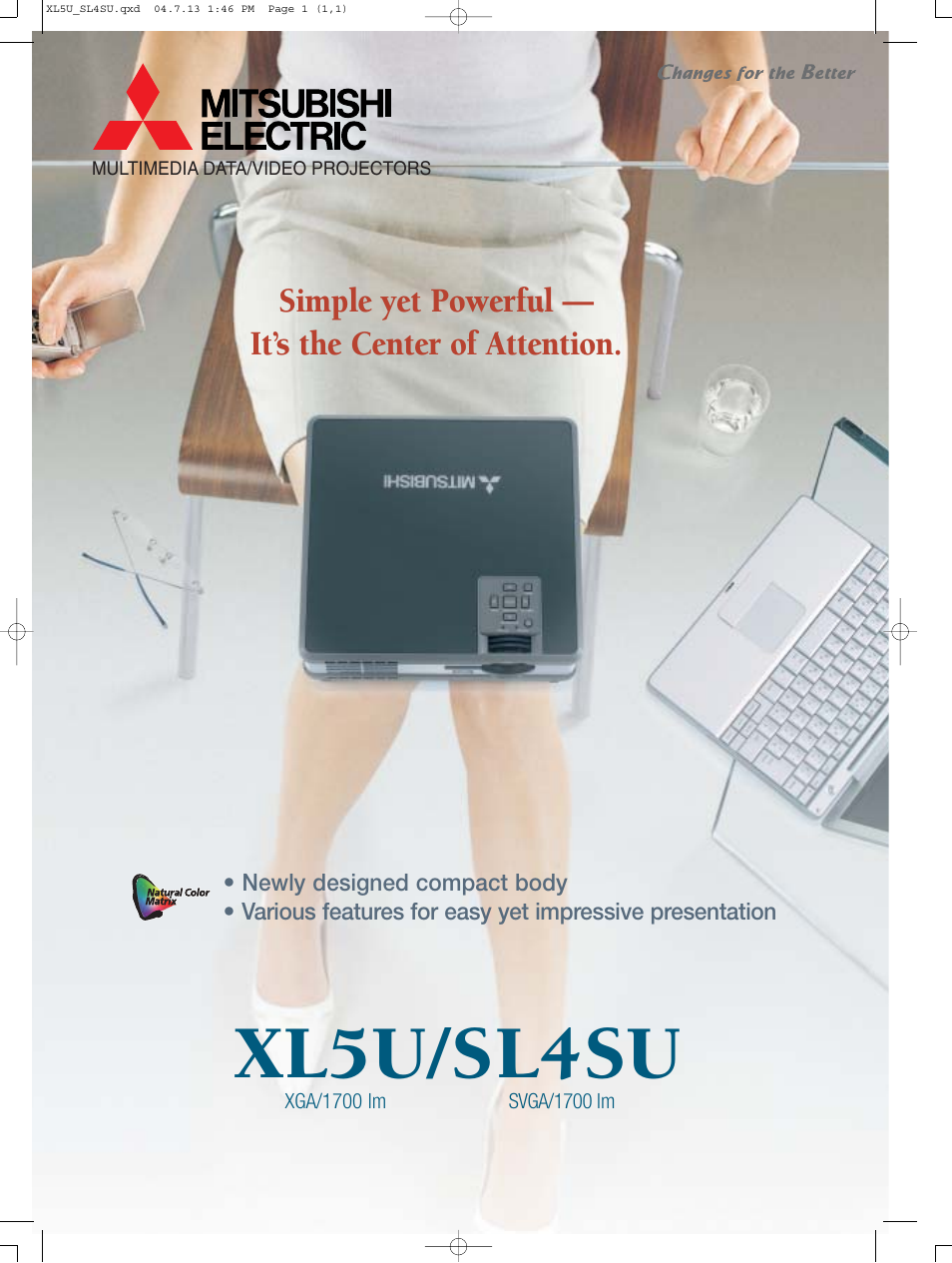 MITSUBISHI ELECTRIC ColorView XL5U User Manual | 2 pages