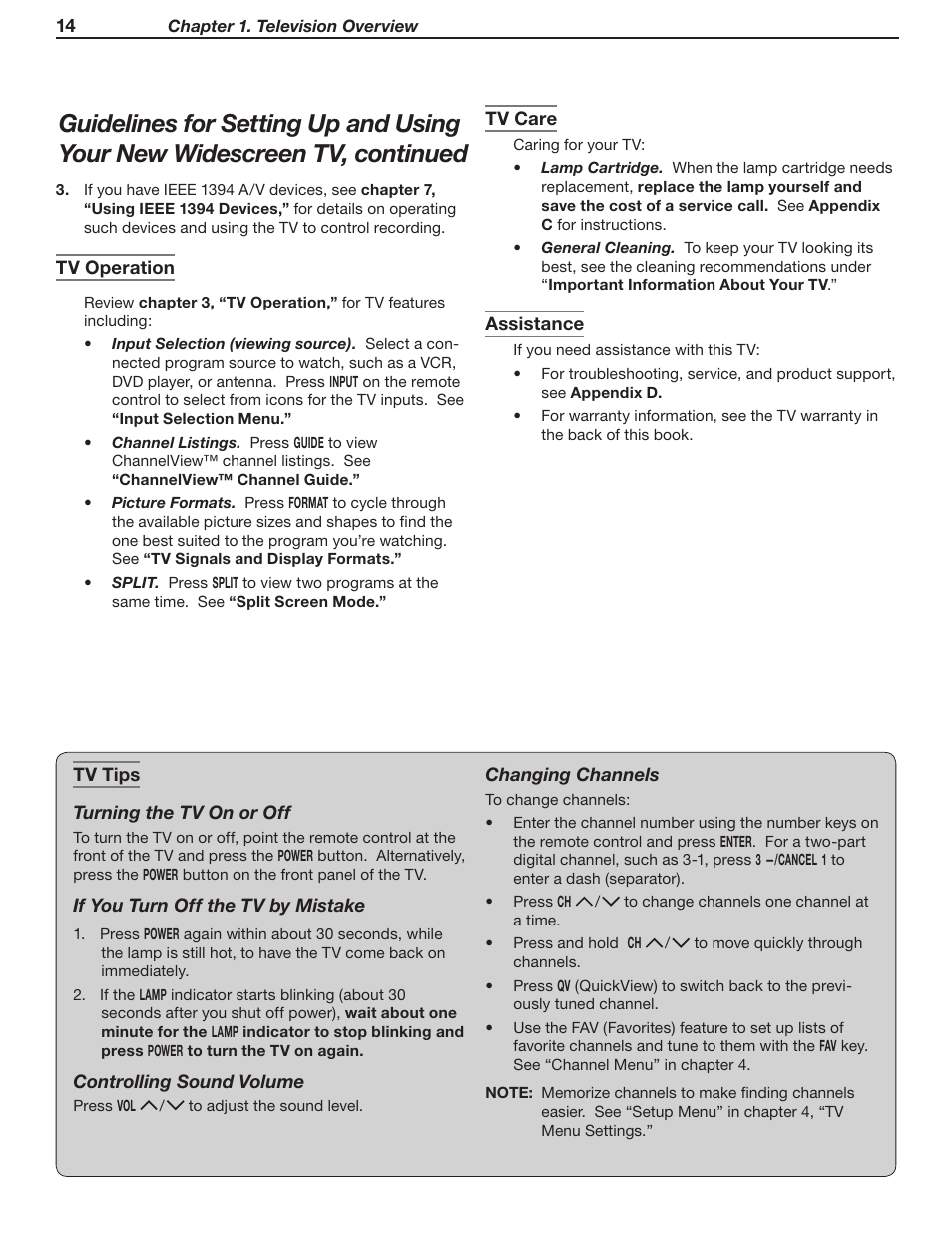 MITSUBISHI ELECTRIC WD-52631 User Manual | Page 14 / 108