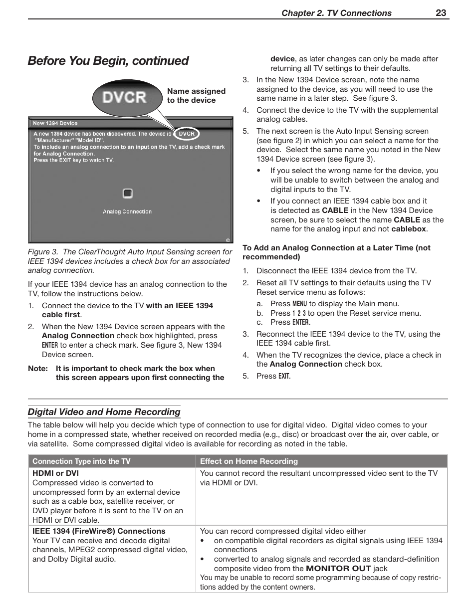 Before you begin, continued | MITSUBISHI ELECTRIC WD-52631 User Manual | Page 23 / 108