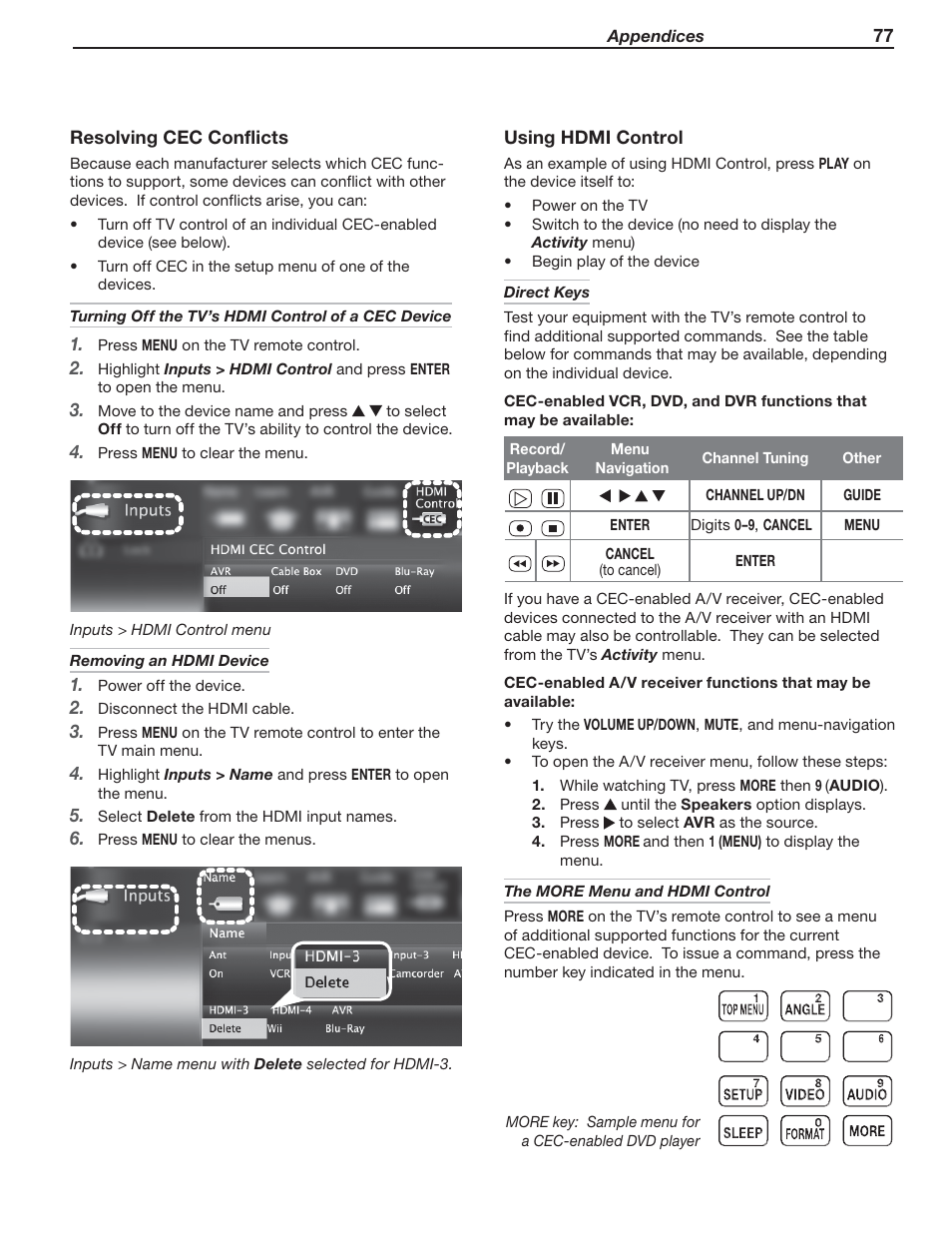 MITSUBISHI ELECTRIC MITSUBISHI ELECTRIC IMMERSIVE SOUND LCD HDTV SeriesLT-40151 User Manual | Page 77 / 96