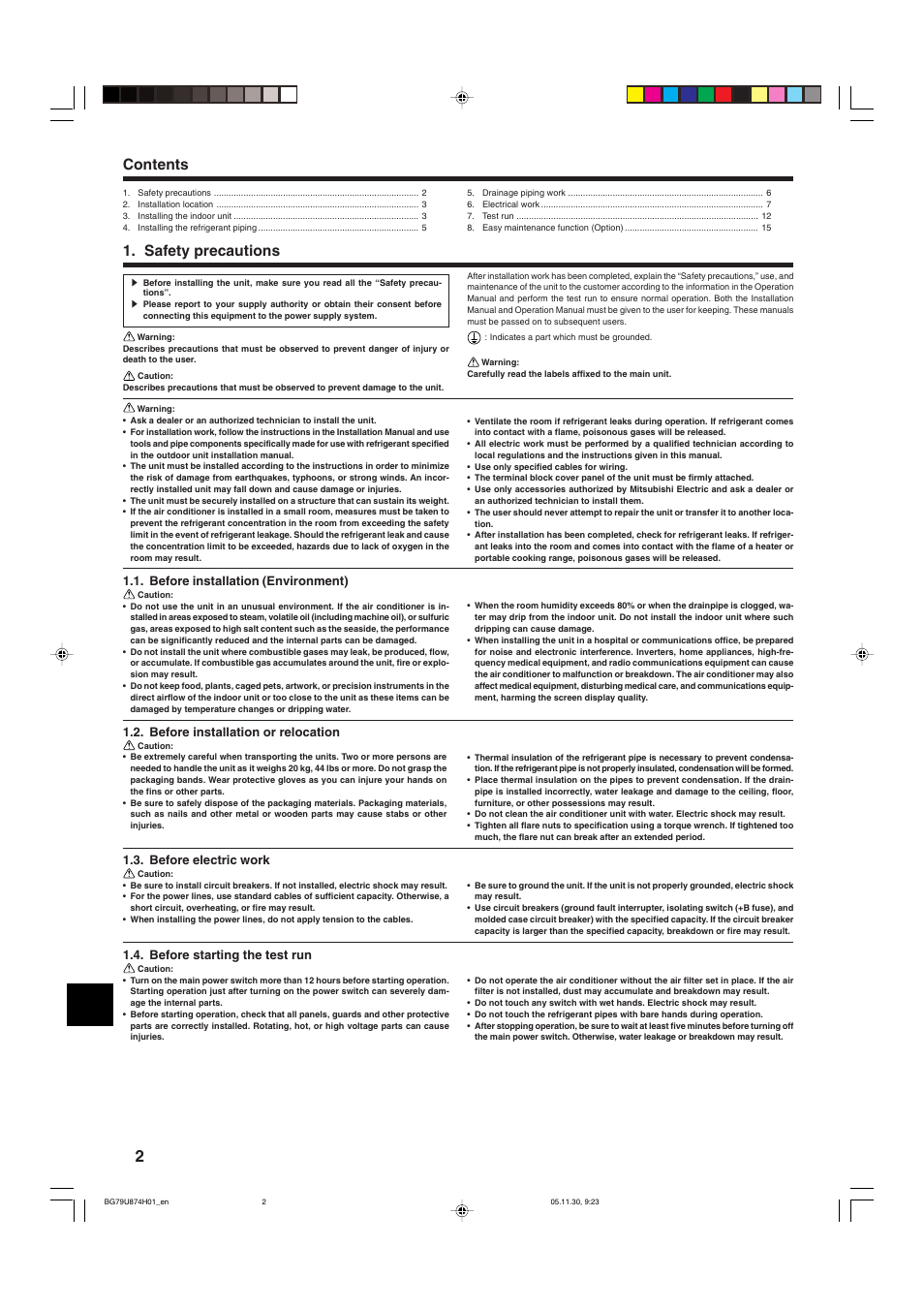 MITSUBISHI ELECTRIC Mr. Slim PKA-A-GA User Manual | Page 2 / 16