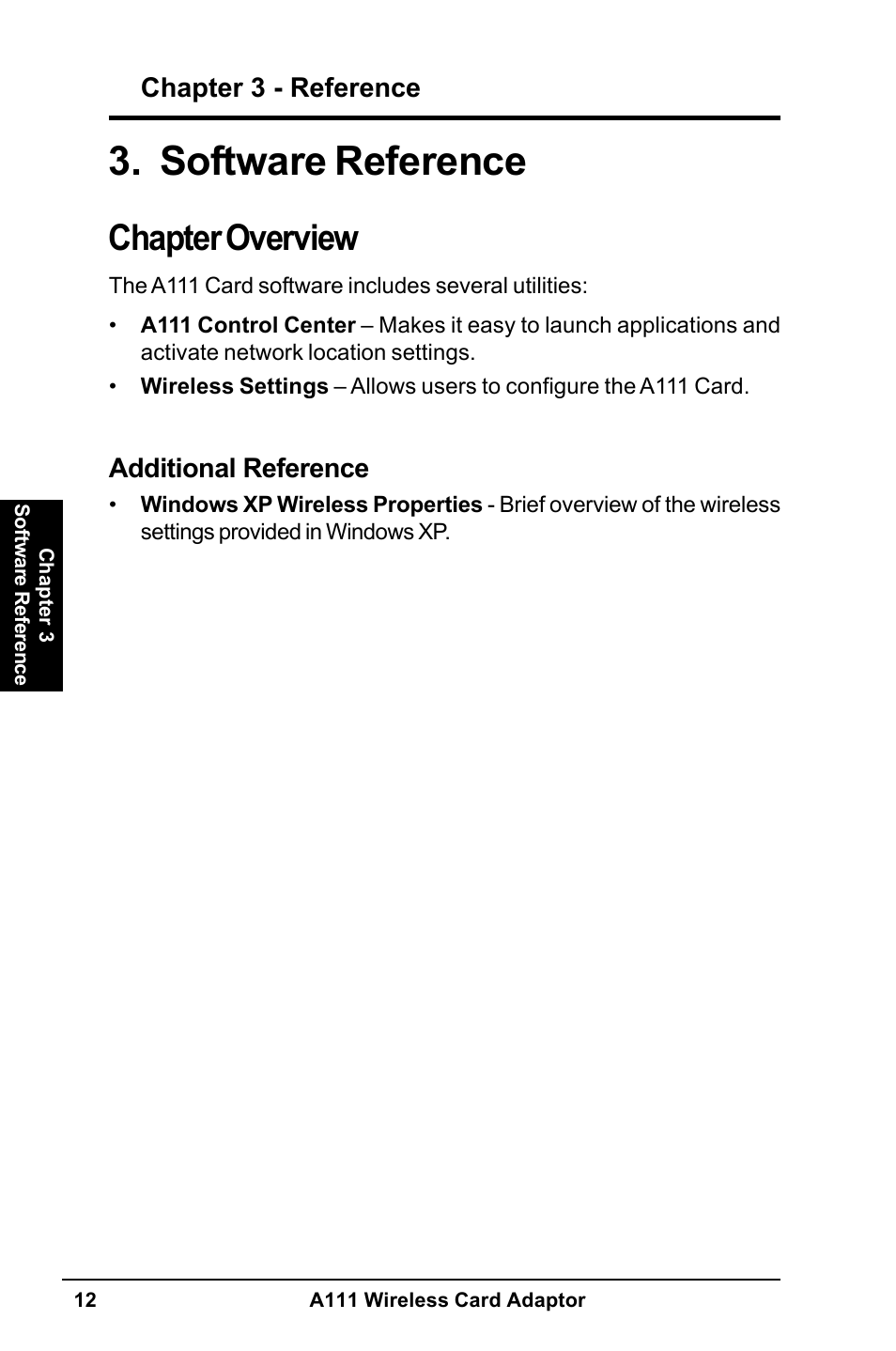 Software reference, Chapter overview | MITSUBISHI ELECTRIC A111 User Manual | Page 12 / 46