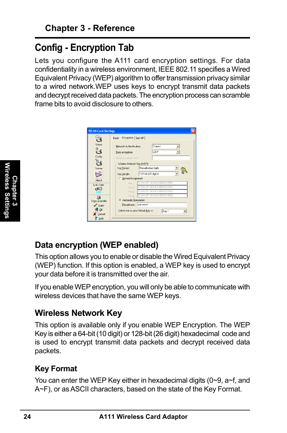 Config - encryption tab | MITSUBISHI ELECTRIC A111 User Manual | Page 24 / 46