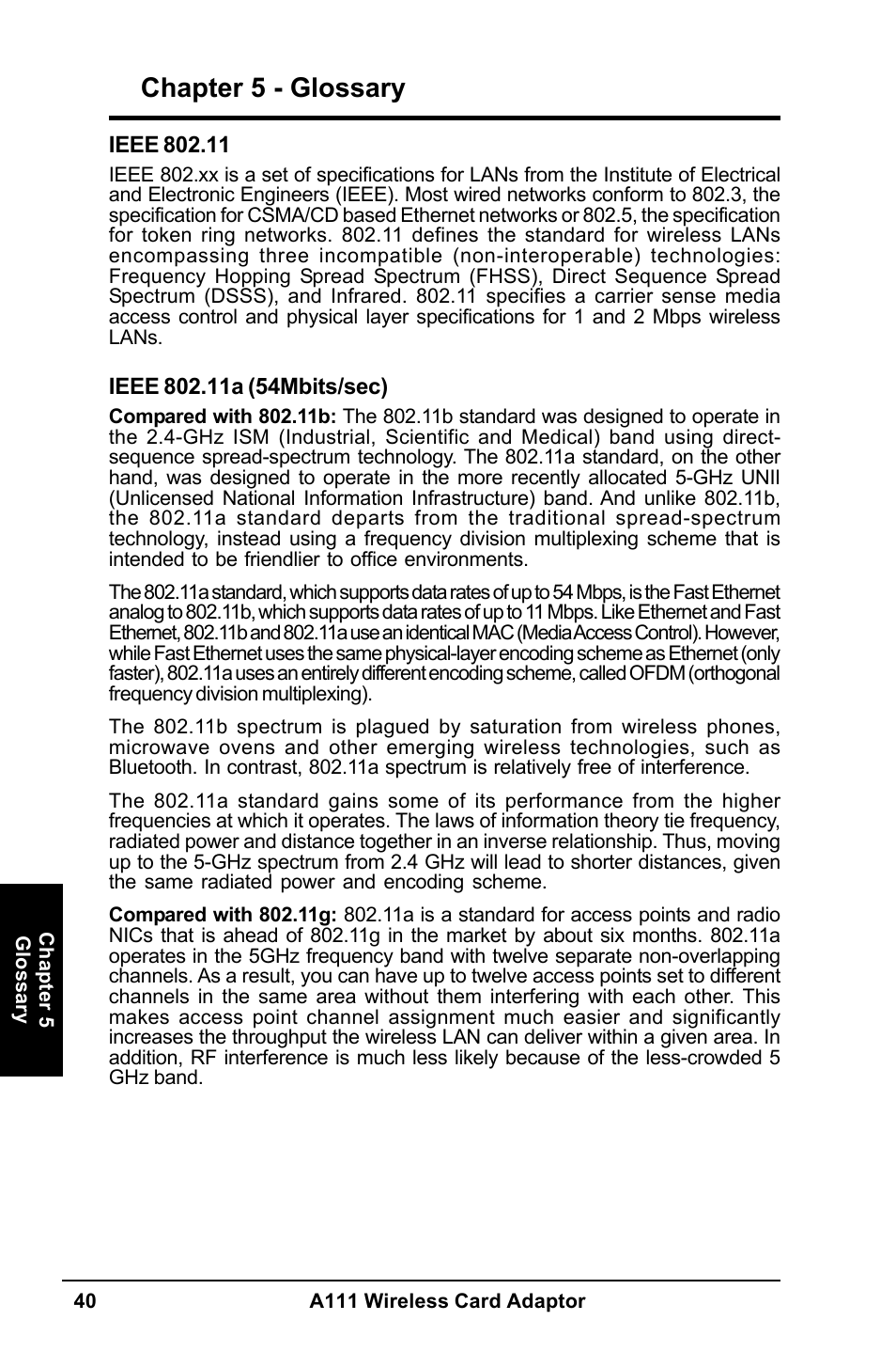 Chapter 5 - glossary | MITSUBISHI ELECTRIC A111 User Manual | Page 40 / 46