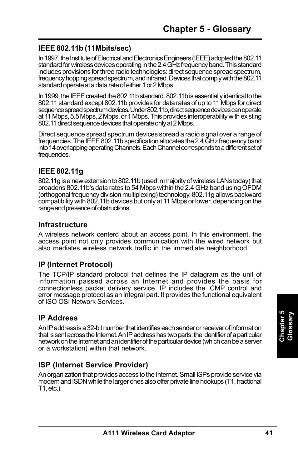 Chapter 5 - glossary | MITSUBISHI ELECTRIC A111 User Manual | Page 41 / 46