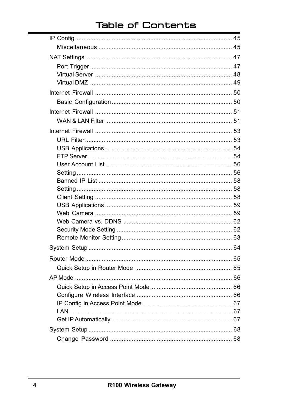 MITSUBISHI ELECTRIC R100 User Manual | Page 4 / 102