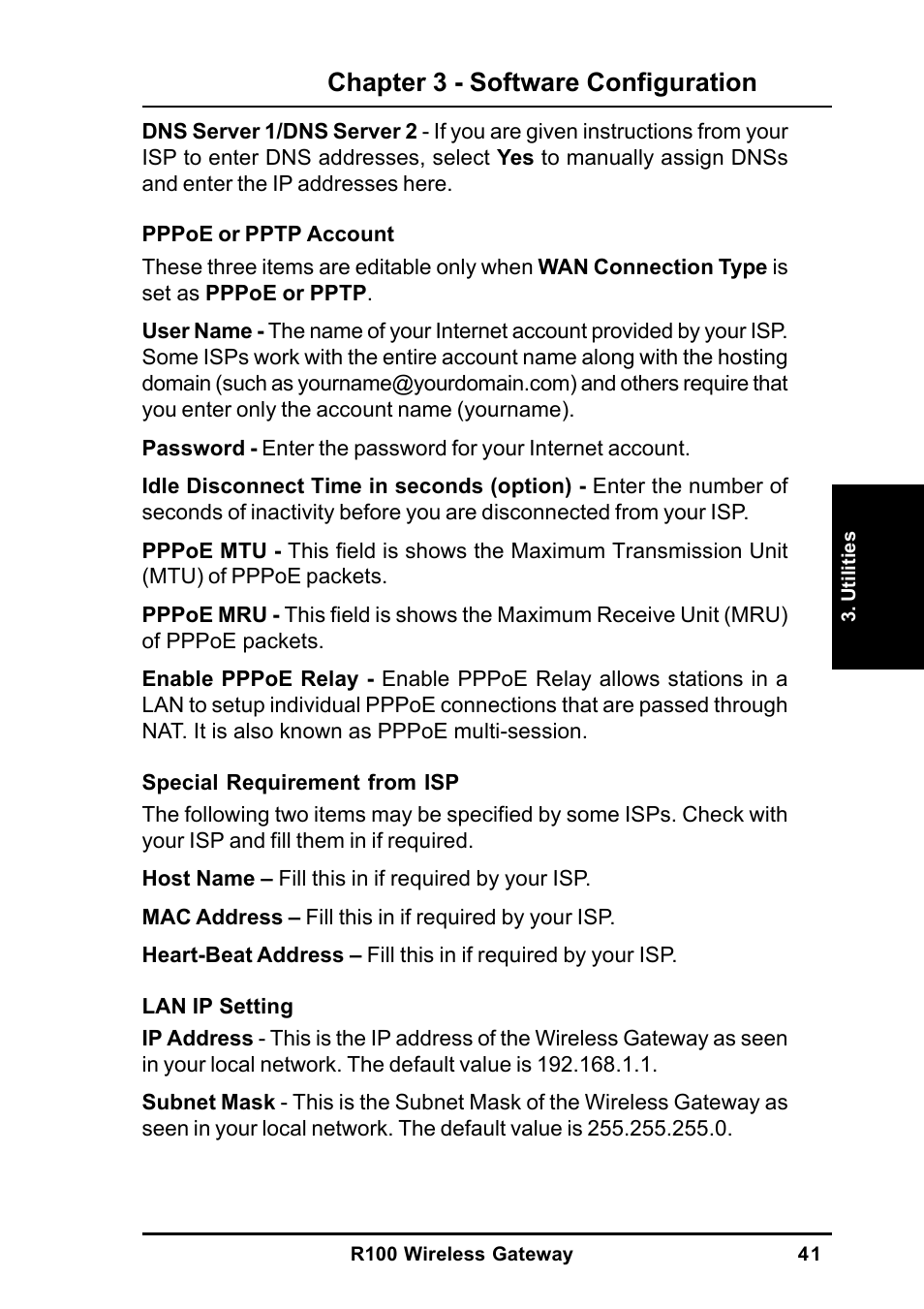 Chapter 3 - software configuration | MITSUBISHI ELECTRIC R100 User Manual | Page 41 / 102