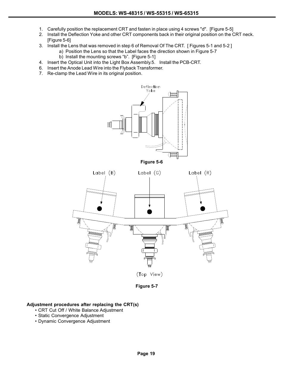 MITSUBISHI ELECTRIC WS-48315 User Manual | Page 19 / 68