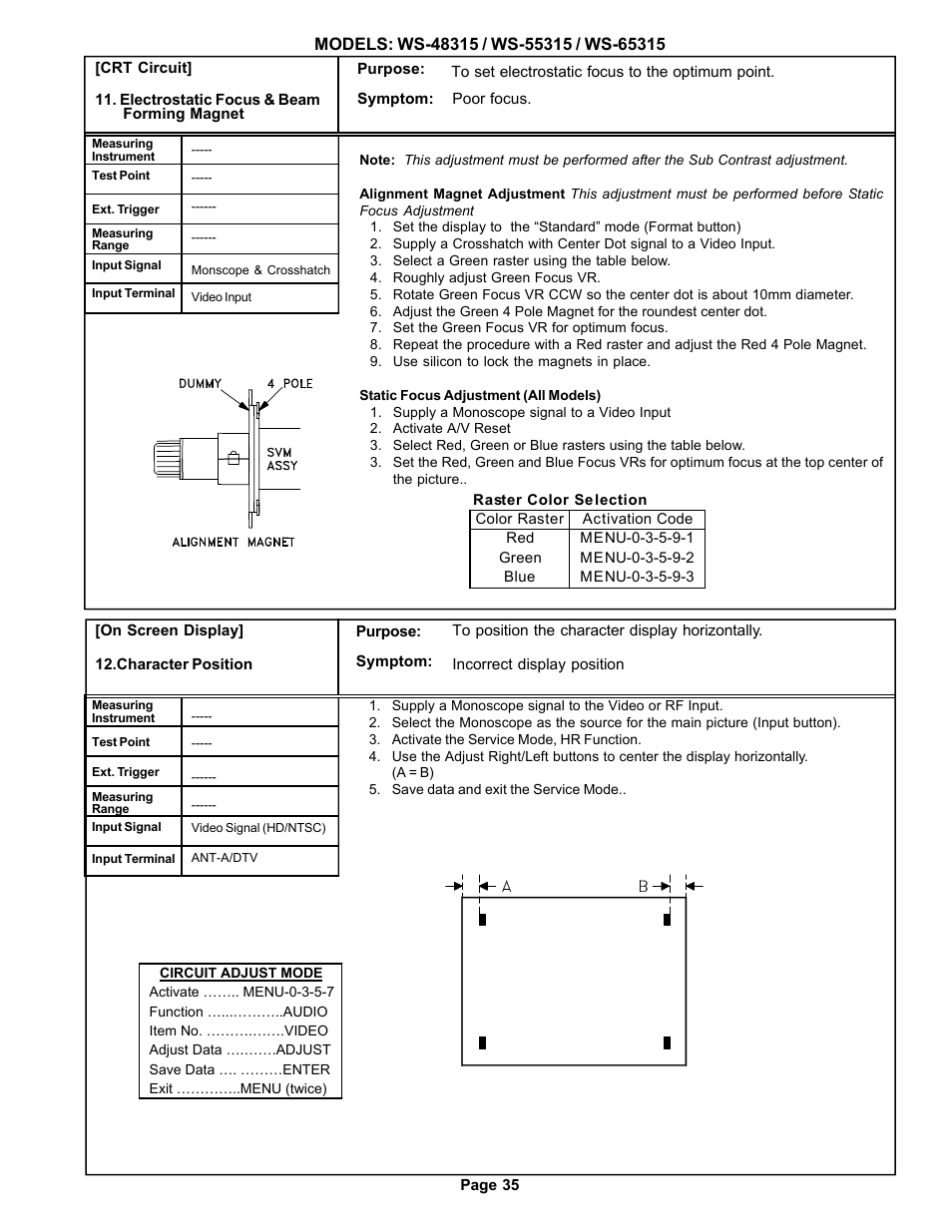 MITSUBISHI ELECTRIC WS-48315 User Manual | Page 35 / 68