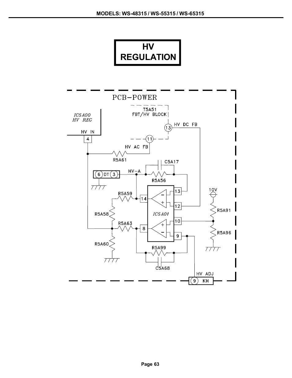 Hv regulation | MITSUBISHI ELECTRIC WS-48315 User Manual | Page 63 / 68