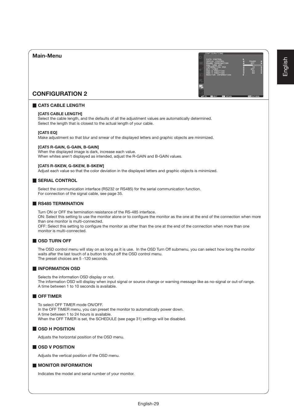 English, Configuration 2 | MITSUBISHI ELECTRIC MDT521S User Manual | Page 30 / 44