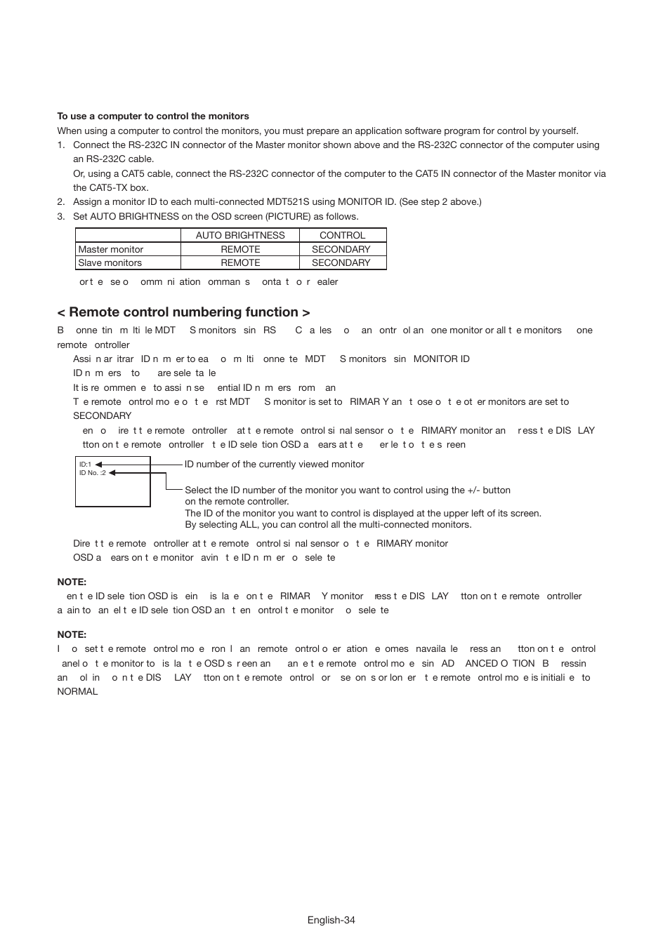 Remote control numbering function | MITSUBISHI ELECTRIC MDT521S User Manual | Page 35 / 44