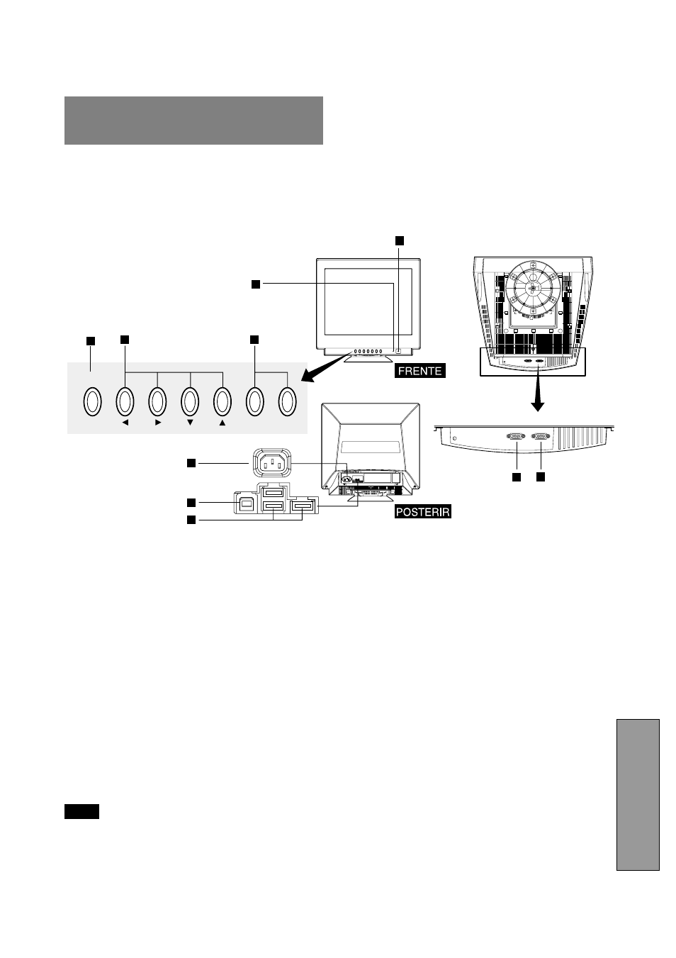 Espa ñ ol, Nombre de partes | MITSUBISHI ELECTRIC 2060u User Manual | Page 72 / 84