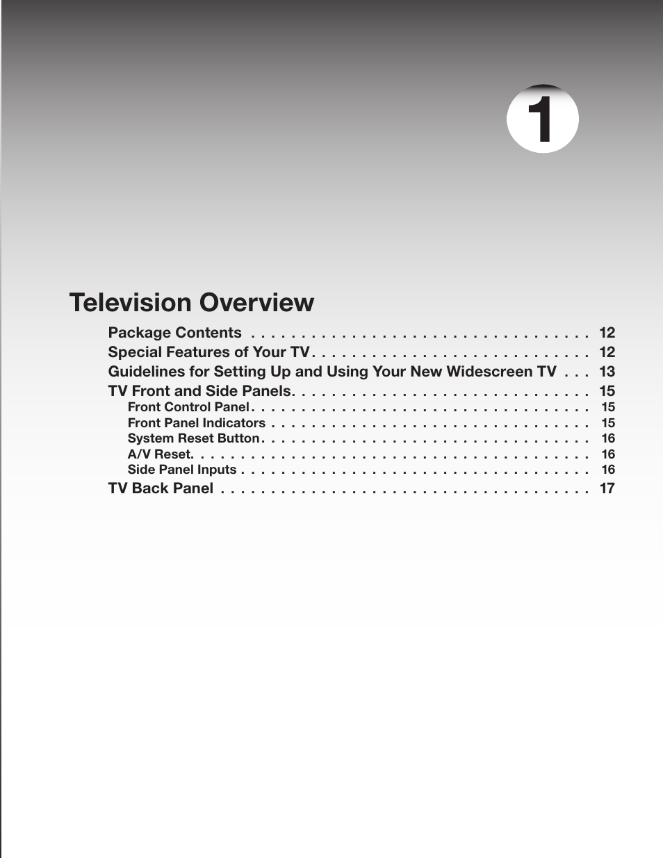 Television overview | MITSUBISHI ELECTRIC WD-62530 User Manual | Page 11 / 88