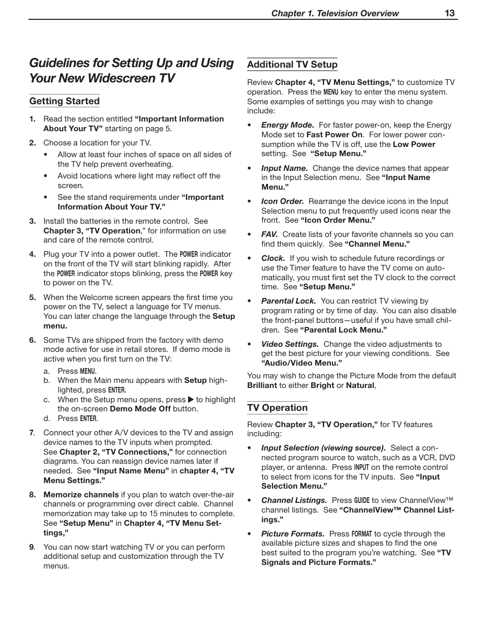 MITSUBISHI ELECTRIC WD-62530 User Manual | Page 13 / 88