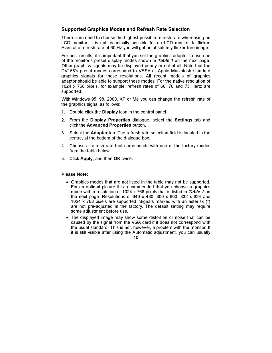 MITSUBISHI ELECTRIC DV158 User Manual | Page 14 / 25