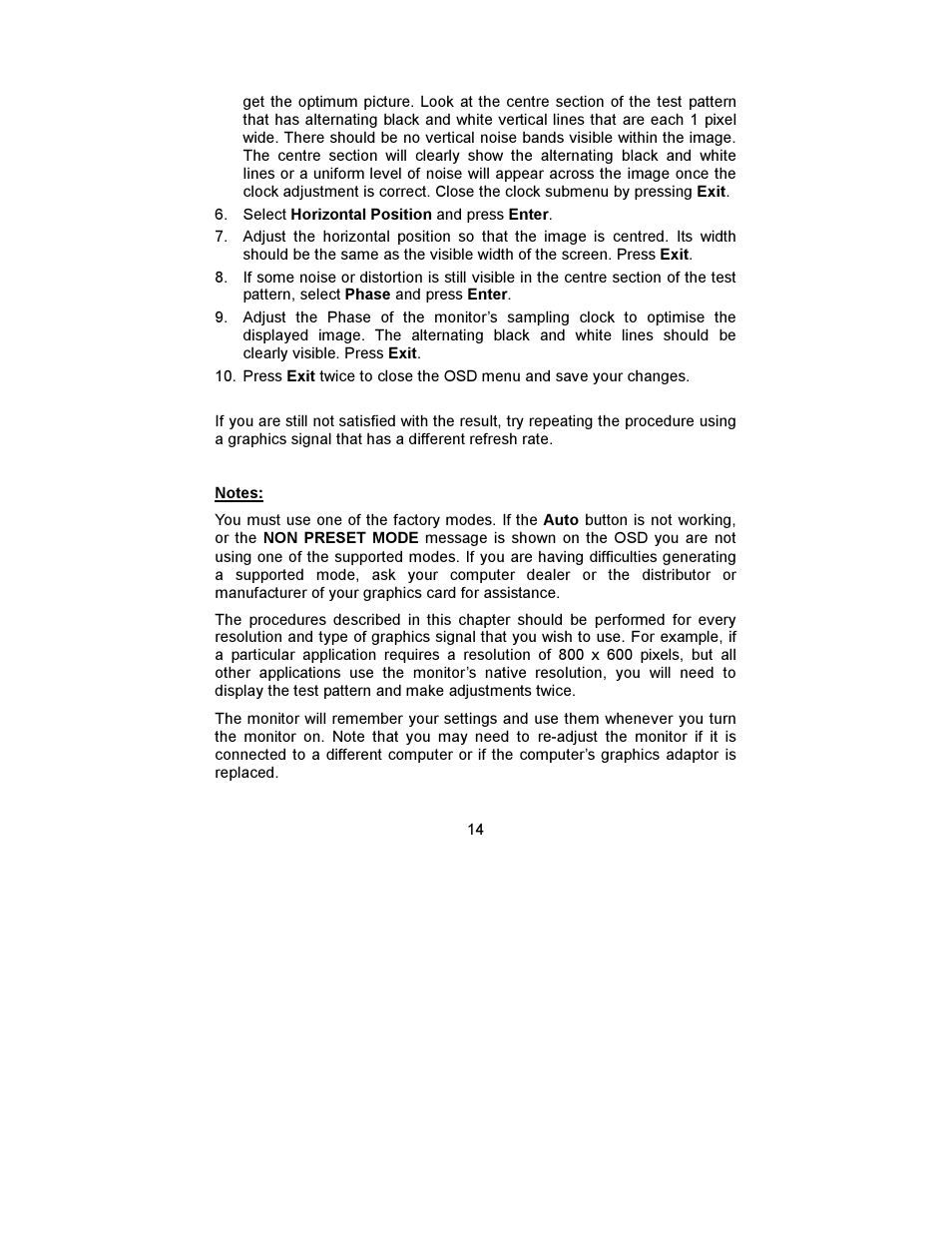 MITSUBISHI ELECTRIC DV158 User Manual | Page 18 / 25