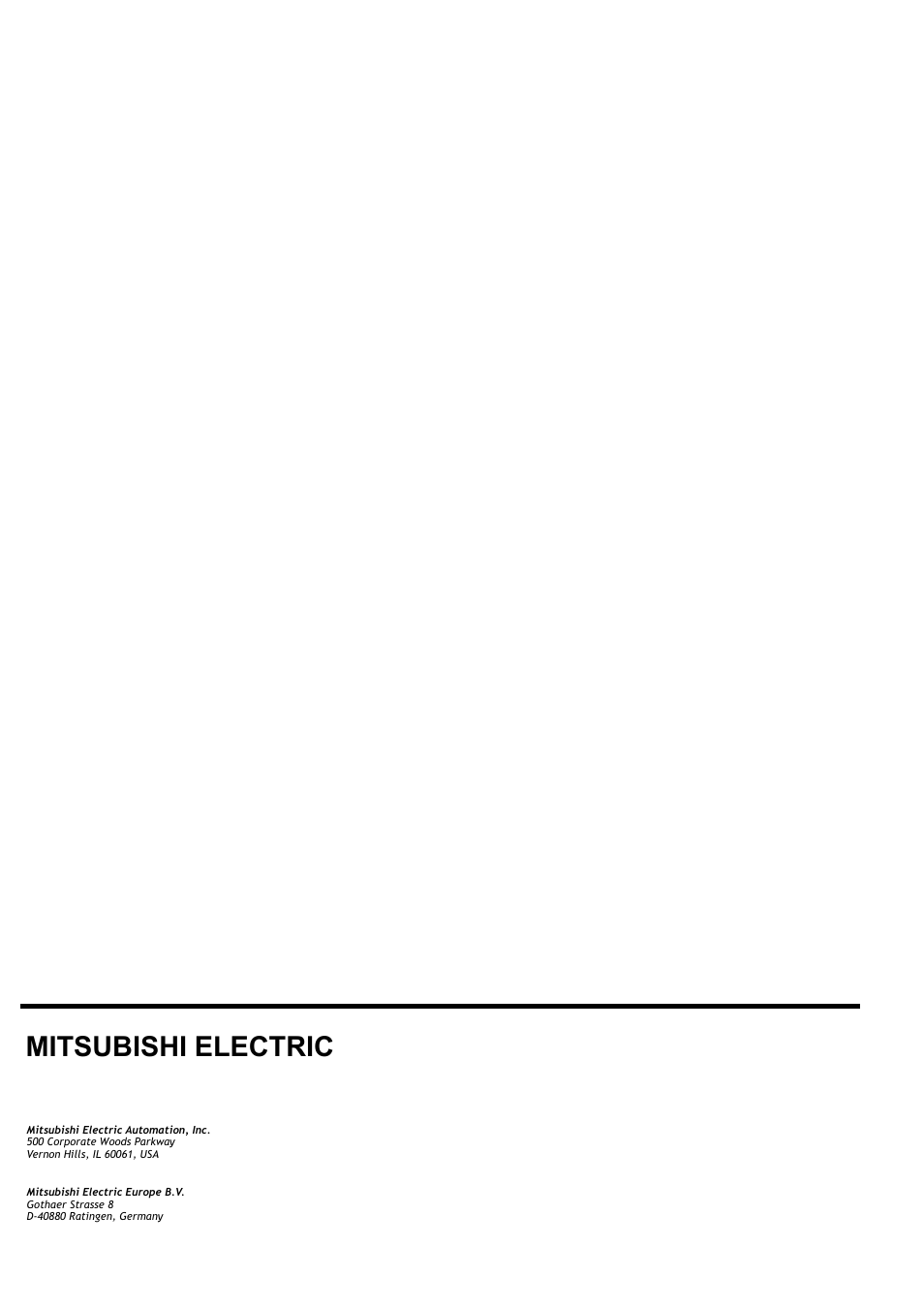 Mitsubishi electric | MITSUBISHI ELECTRIC E1032 User Manual | Page 20 / 20