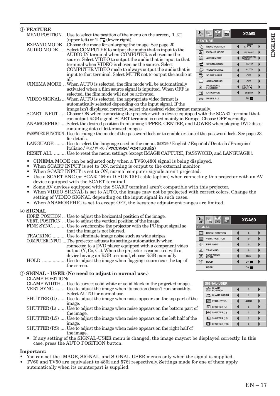 En – 17 | MITSUBISHI ELECTRIC XL5U User Manual | Page 17 / 34