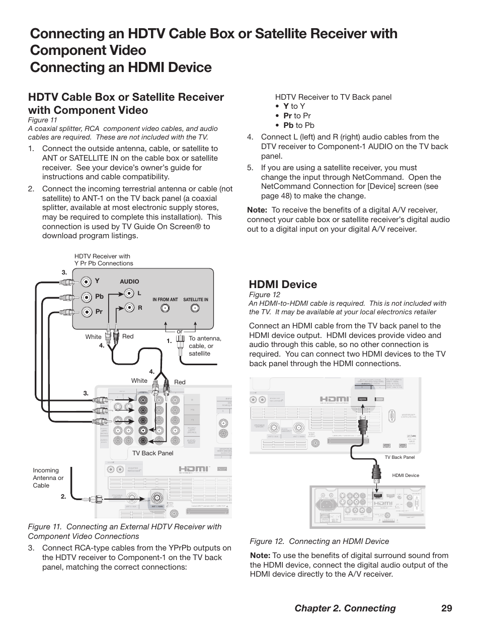 Hdmi device, Chapter 2. connecting 29, 1s 1c | MITSUBISHI ELECTRIC TM WD-62827 User Manual | Page 29 / 129